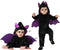 Atosa Verkleed pakje voor peuters - vleermuis - zwart/paars - carnaval/Halloween dieren verkleedkleding 12-24 mnd