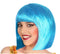 Atosa Verkleed pruik dames Bobby Jean - Blauw - half lang haar - Bob-line/seventies/eighties/prinses - Carnaval
