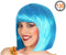 Atosa Verkleed pruik dames Bobby Jean - Blauw - half lang haar - Bob-line/seventies/eighties/prinses - Carnaval