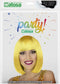 Atosa Verkleed pruik dames Bobby Jean - Geel - half lang haar - Bob-line/seventies/eighties/prinses - Carnaval