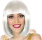 Atosa Verkleed pruik dames Bobby Jean - Wit - half lang haar - Bob-line/seventies/eighties/prinses - Carnaval