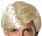 Atosa Verkleedpruik Bad Boy heren - blond - Boyband/seventies/eighties - kort golvend haar - carnaval