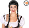 Atosa Verkleedpruik Dames Hannah - Zwart - Met lange vlechtjes - lang haar - Duits - Oktoberfesta - carnaval