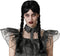 Atosa Verkleedpruik Dames Wednesday - Zwart - Met lange vlechtjes - lang haar - Halloween - Horror thema - carnaval