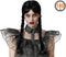 Atosa Verkleedpruik Dames Wednesday - Zwart - Met lange vlechtjes - lang haar - Halloween - Horror thema - carnaval