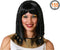 Atosa Verkleedpruik Dames - zwart - Prinses uit Egypte - half lang haar - met kralen - carnaval - Cleopatra