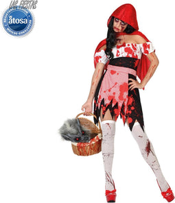 ATOSA - Zombie roodkapje outfit voor vrouwen - XS / S (34 tot 36)