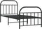 vidaXL - Bedframe - met - hoofd- - en - voeteneinde - metaal - zwart - 90x200 - cm
