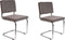 Zuiver Ridge Rib Eetkamerstoelen Grijs - Set van 2