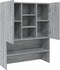vidaXL - Wasmachinekast - bewekrt - hout - grijs - sonoma - eikenkleurig