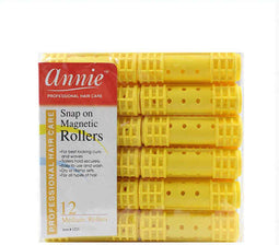 Haarrollen Annie Medium Geel (12 uds)