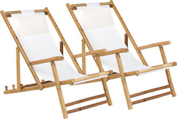 ATRANI - Strandstoel set van 2 - Lichte houtkleur - Bamboehout