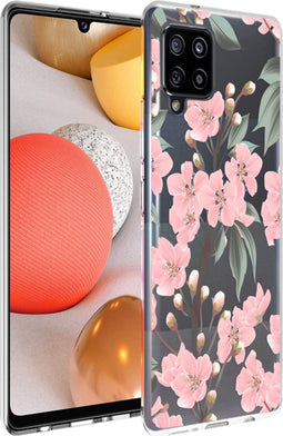 iMoshion Hoesje Geschikt voor Samsung Galaxy A42 Hoesje Siliconen - iMoshion Design hoesje - Roze / Transparant / Cherry Blossom