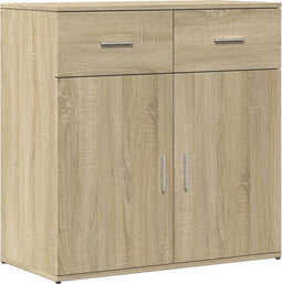 vidaXL - Dressoir - 79x38x80 - cm - bewerkt - hout - sonoma - eikenkleurig