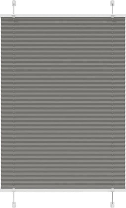vidaXL - Plissé - rolgordijn - 100x100 - cm - stofbreedte - 99,4 - cm - antraciet