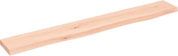 vidaXL - Wandschap - 80x10x2 - cm - onbehandeld - massief - eikenhout