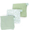 doomoo Lovely - Set van 3 babydoeken - Biologisch katoengaas - Superzacht en multifunctioneel - Mini Leaves Green (3 stuks)