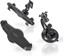 Nedis TCMT300BK - Tablethouder - Sterke zuignap en hoofdsteunhouder - Zwart