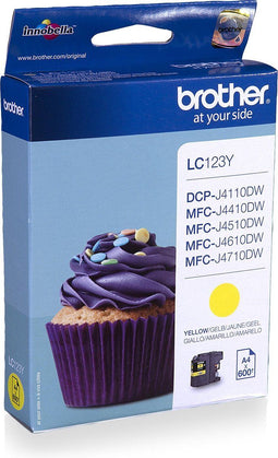 Brother LC-123Y - Inktcartridge - Origineel - 600 pagina's - Geel