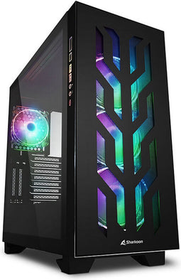 ATX Semi-tower Box Sharkoon CA300T Black RGB