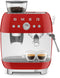 Smeg EGF03RDEU - Espressomachine met bonenmaler - 19 bar druk - Rood
