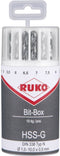 RUKO 214225 HSS-G Metaal-spiraalboorset 19-delig DIN 338 Cilinderschacht 1 set(s)