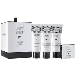 Au Lait Luxurious Gift Set 3x75ml Tubes, 1x40g Soap, Drum