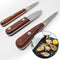 Au Nain Seafood - Luxe Oestermessen Set - Kotibe Hout - Handgemaakt in Frankrijk - 3 Delig