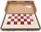 Backgammon rood/wit - Maat L 38cm - Tavla - Met schaakbord - Magnetische sluiting