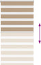 vidaXL - Zebra - Blind - 90x150 - cm - stofbreedte - 85,9 - cm - polyester - zandbruin
