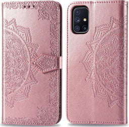 iMoshion Hoesje Geschikt voor Samsung Galaxy M51 Hoesje Met Pasjeshouder - iMoshion Mandala Bookcase - Roze