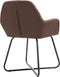 vidaXL - Eetkamerstoelen - 2 - st - stof - bruin