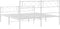 vidaXL - Bedframe - met - hoofd- - en - voeteneinde - metaal - wit - 135x190 - cm