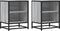 vidaXL - Nachtkastjes - 2 - st - 40x31x50 - cm - bewerkt - hout&metaal - grijs - sonoma