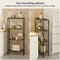 Woltu Opbergkast Narrow 4 Planken Industrieel - MDF + Metaal - Rustiek Bruin + Zwart - 50 x 20 x 110
