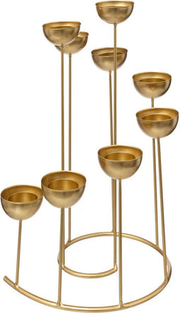 Fééric Lights and Christmas Kerstdecoratie spiraal kandelaar - 8 kaarsen - Ø25xH35cm - Goud