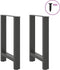 vidaXL - Salontafelpoten - 2 - st - 60x(72-73) - cm - staal - antraciet