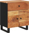 vidaXL - Nachtkastje - 50x33x60 - cm - massief - acaciahout - en - bewerkt - hout