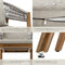 tectake® Set van 2 Tuinstoelen Manacor - Tuinstoel Rope-Design - Weerbestendig Acaciahout Grijs/Beige (2 stuks)