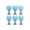 Set van bekers Home ESPRIT Blauw Kristal 380 ml (6 Stuks)