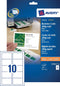 Avery visitekaarten 200 g/m², Ft 85 x 54 mm (10 per blad), doos van 10 blad