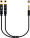 Audio Jack (3.5 mm) Splitter Cable NANOCABLE 10.24.1202 White Black