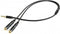 Audio kabel - 3.5mm (4p) male - 2x 3.5mm female - Zwart