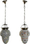 Plafondlamp DKD Home Decor Kristal Metaal Multicolour 25 W 20 x 20 x 28 cm (2 Stuks)
