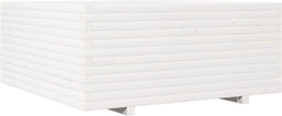 vidaXL - Plantenbak - 110x110x49,5 - cm - massief - grenenhout - wit