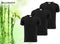 Milanoro - 3 zachte bamboe T-shirts - Wit - Ronde hals - XL