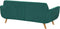 BERNES - Driezitsbank - Groen - Fluweel