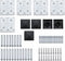 vidaXL - Schuttingpanelenset - 699x146 - cm - HKC - zwart