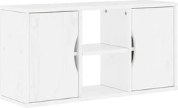 vidaXL - Tv-meubel - ODDA - 79x24x40 - cm - massief - grenenhout - wit