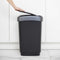 Rotho Twist - Afvalbak 25L - BPA-vrij - zwart/zilver (incl 6 stickers)